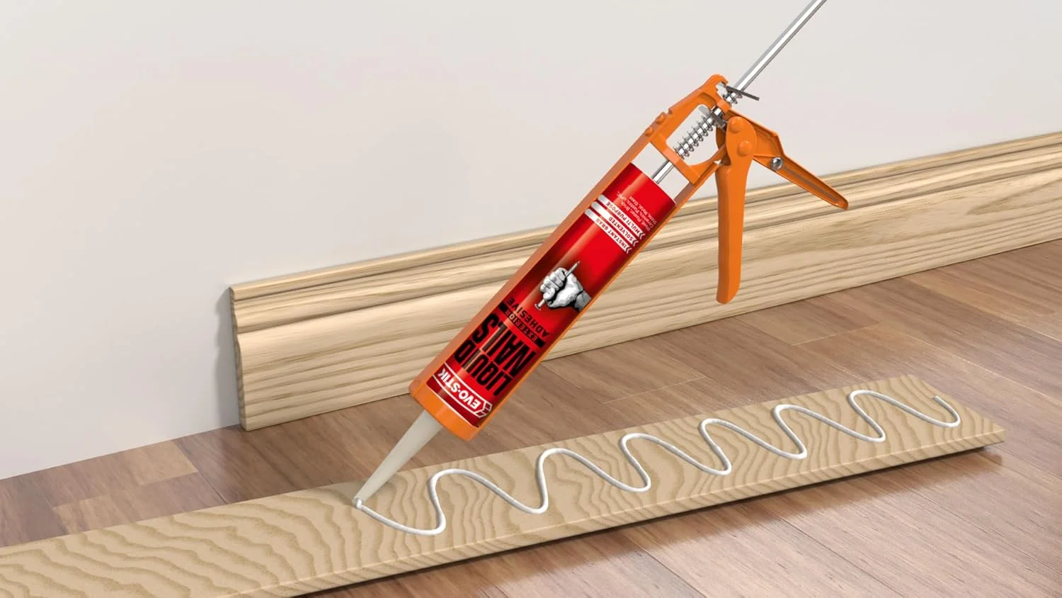 چسب ساختمانی قوی EVO-STIK Liquid Nails - چسب فوق العاده قوی برای مصارف داخلی و خارجی، سفید، 290 میلی لیتر. مقاوم در برابر آب و هوا برای چوب، MDF، آینه، PVC، سنگ و پانل