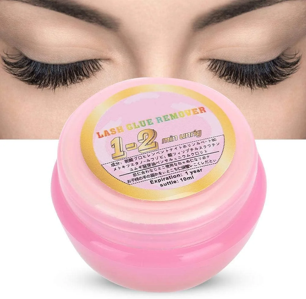 کرم پاک کننده چسب اکستنشن مژه مصنوعی 5 گرمی، حرفه ای، فوق العاده سریع، انحلال چسب مژه، استفاده آسان، بدون آسیب به مژه های طبیعی