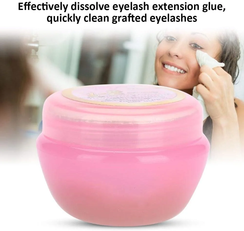 کرم پاک کننده چسب اکستنشن مژه مصنوعی 5 گرمی، حرفه ای، فوق العاده سریع، انحلال چسب مژه، استفاده آسان، بدون آسیب به مژه های طبیعی