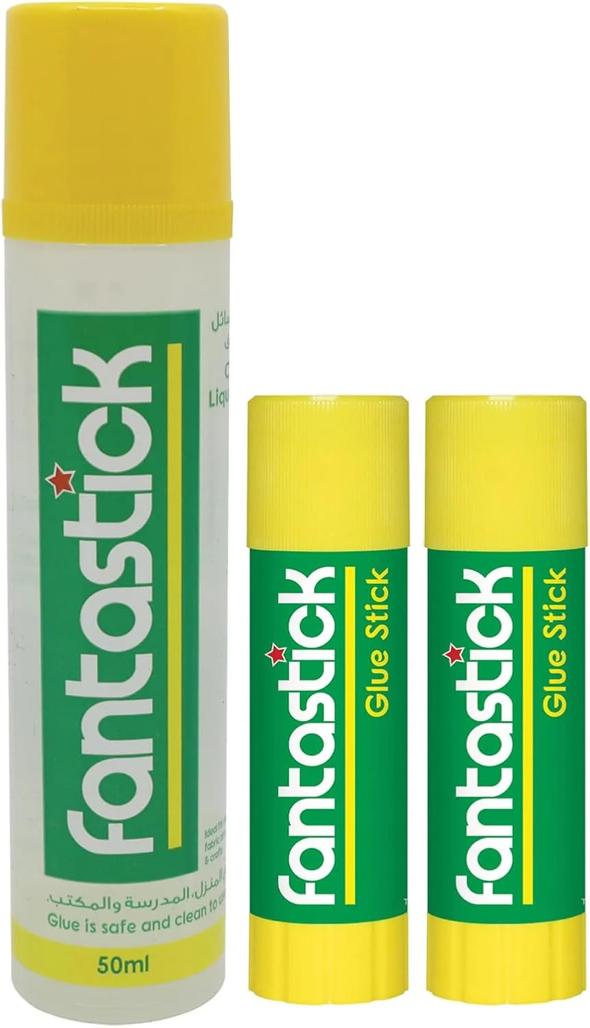 چسب ماتیکی دو تکه فنتستیک، ۸ گرم و چسب مایع ۵۵ میلی لیتر