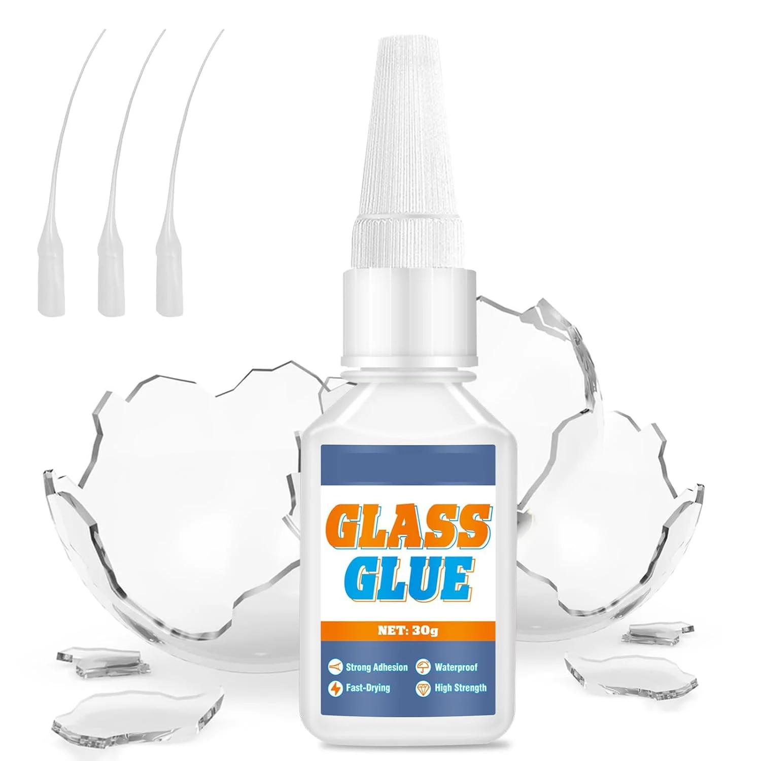چسب شیشه، چسب فوق العاده سریع خشک شونده، اتصال قوی فوری برای شیشه، اکریلیک، چسب سیانواکریلات شفاف برای عینک، جواهرات اکریلیک، سرامیک، آینه ها و صنایع دستی DIY، ضد آب، مقاوم در برابر حرارت