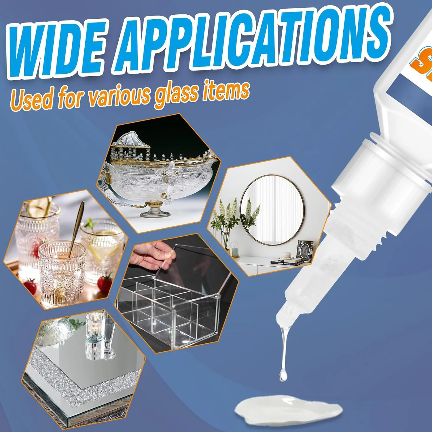 چسب شیشه، چسب فوق العاده سریع خشک شونده، اتصال قوی فوری برای شیشه، اکریلیک، چسب سیانواکریلات شفاف برای عینک، جواهرات اکریلیک، سرامیک، آینه ها و صنایع دستی DIY، ضد آب، مقاوم در برابر حرارت چسب شیشه، چسب فوق العاده سریع خشک شونده، اتصال قوی فوری برای شیشه، اکریلیک، چسب سیانواکریلات شفاف برای عینک، جواهرات اکریلیک، سرامیک، آینه ها و صنایع دستی DIY، ضد آب، مقاوم در برابر حرارت