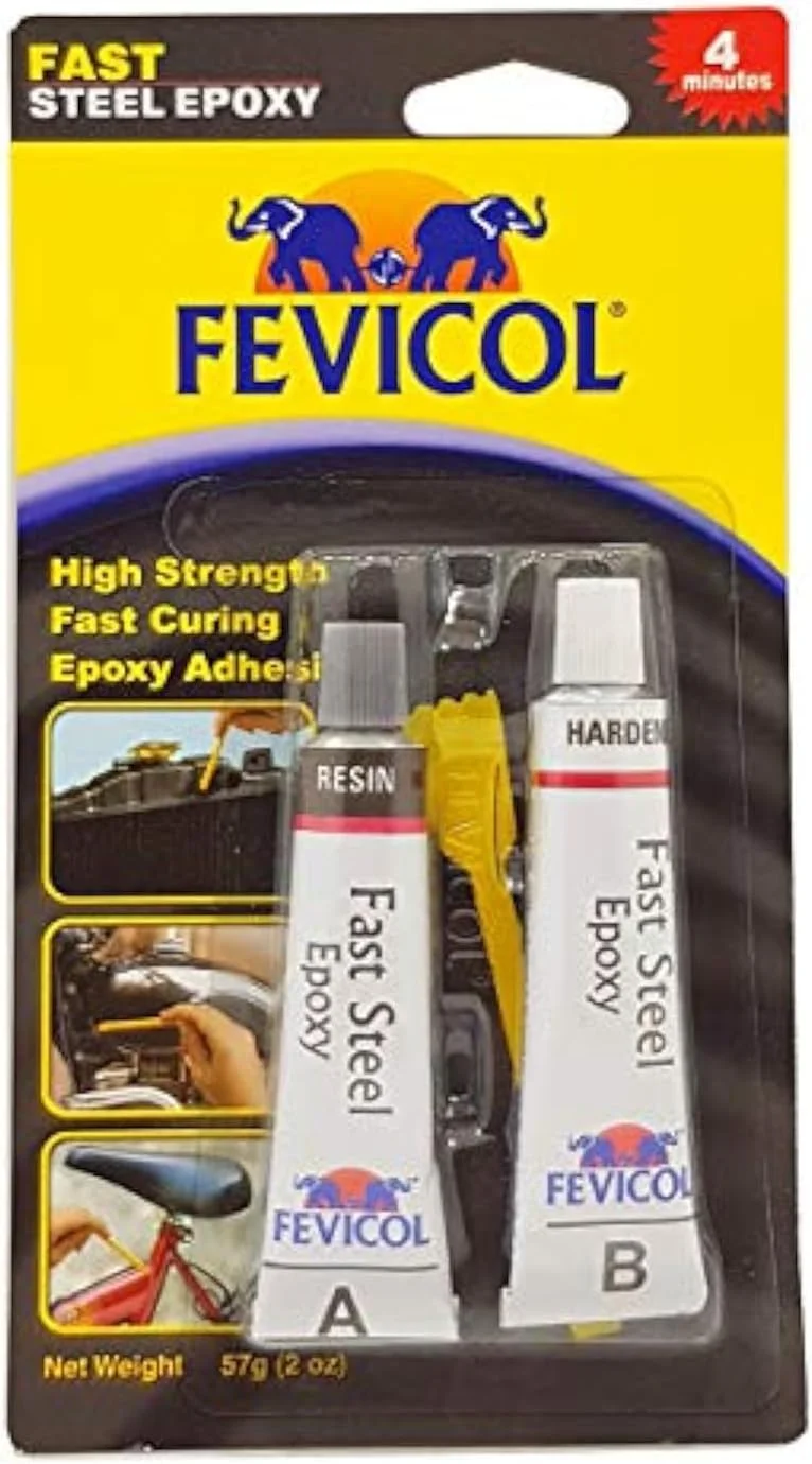 چسب اپوکسی فولاد سریع ف ویکول (57 گرم) | چسب فلز دو جزئی با قابلیت خشک شدن سریع برای تعمیرات خودرو، لوله کشی، رادیاتور، تعمیرات خانگی و آب بندی صنعتی