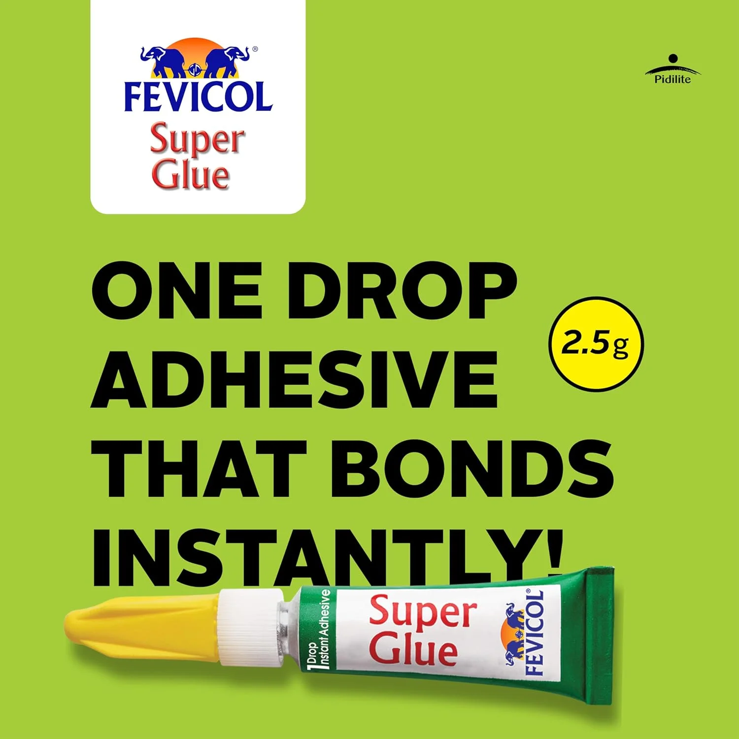 چسب قطره ای فوری چند منظوره Fevicol Super Glue، 3 گرمی، بسته 12 عددی، مناسب برای چوب، سرامیک، شیشه، چرم، پلاستیک و صنایع دستی