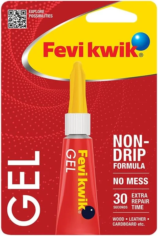 چسب قطره ای ژله ای ۳ گرمی Fevikwik برای تعمیر، بدون ریزش، فرمول شفاف و بدون چکه، زمان تعمیر بیشتر، استفاده آسان