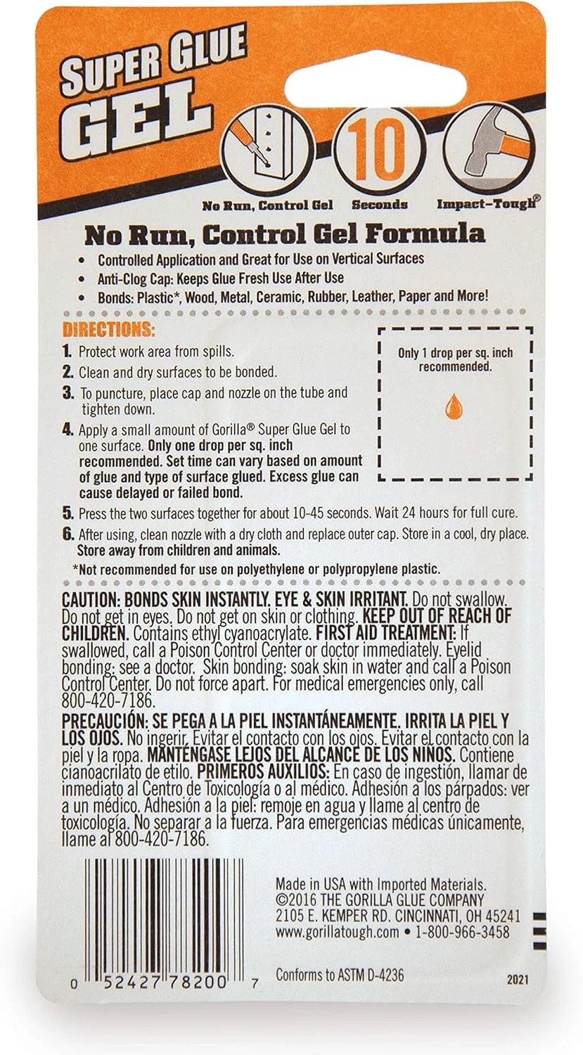 چسب قطره ای ژله ای گوریلا 3 گرمی - بسته 2 عددی