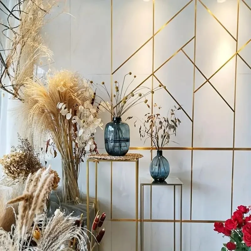 نوار طلایی هنرهای گرافیکی - نوار چسب طلایی، دکور دیوار، خود چسب، تزئینی، جزئیات، کاردستی، هنرهای گرافیکی DIY، متالیک، رول های روکش آینه ای برای دیوارها، کف ها، ماشین ها