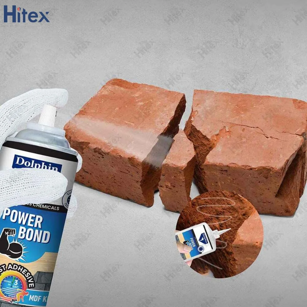 چسب قطره ای پاور باند دلفین HITEX به همراه فعال کننده - چسب سیانوآکریلات + اسپری آئروسل - اتصال سریع - برای ام دی اف، لاستیک، پلاستیک، سنگ، چرم، مرمر - گرید صنعتی | تکنولوژی اروپا (2، 400 میلی لیتر)
