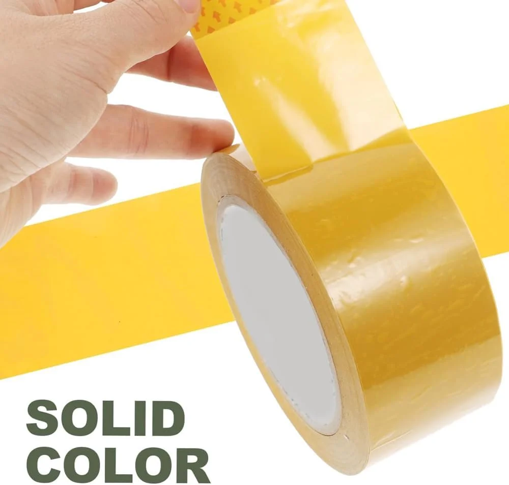 نوار بسته بندی هگزآر GECKO، مقاوم برای حمل و نقل، جابجایی، انبارداری، رول های چسب نواری 48 میلی متری قوی، لوازم اداری (3 عدد، زرد، 50 یارد)