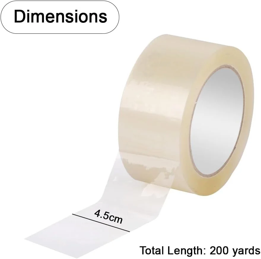 نوار بسته بندی هِکسار، مناسب برای حمل و نقل، اسباب کشی و انبارداری، رول های چسب نواری 45 میلی متری با چسبندگی قوی، نوار بسته بندی لوازم اداری (بسته 3 عددی)