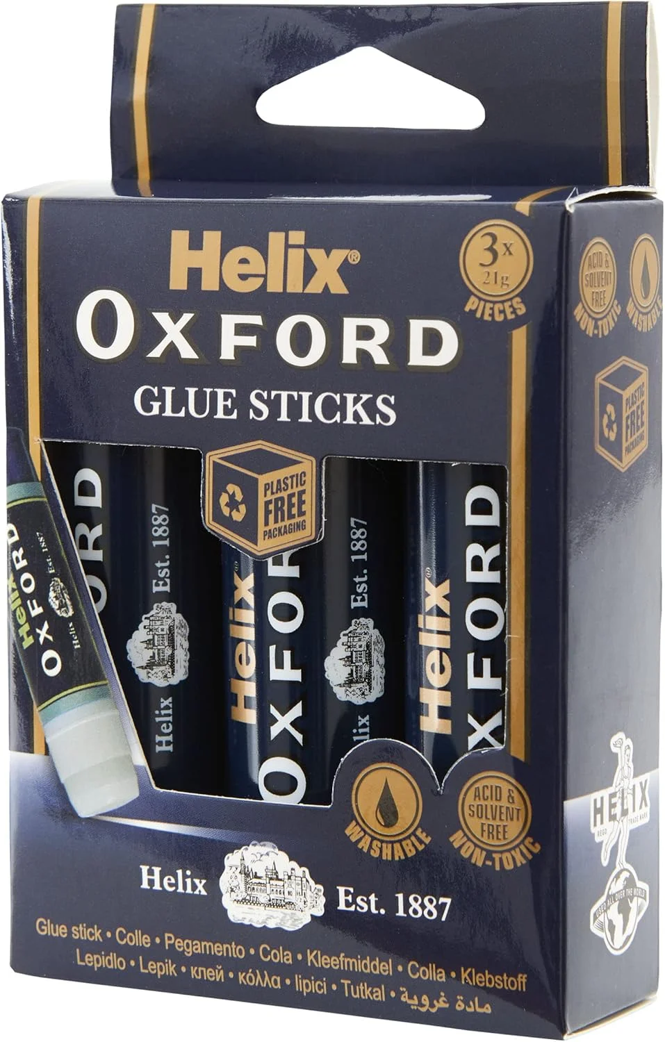 چسب ماتیکی هلیکس، آبی، 21 گرم