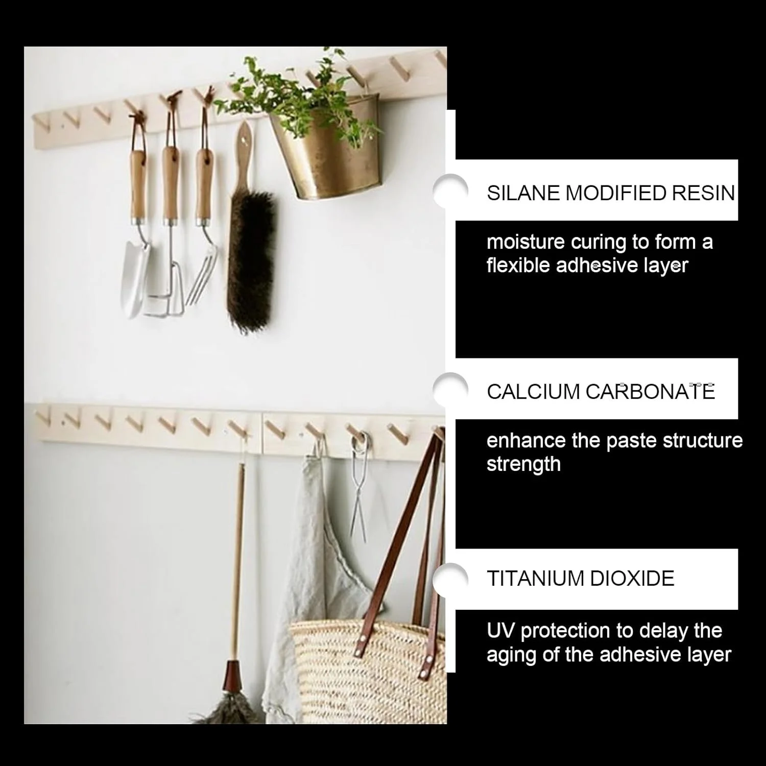 چسب نصب قوی، چسب بدون میخ برای کاشی/فلز/شیشه، محلول اتصال مقاوم در برابر دما و ضربه - 60 گرم (2.1 اونس) مناسب ساخت و ساز و مصارف خانگی