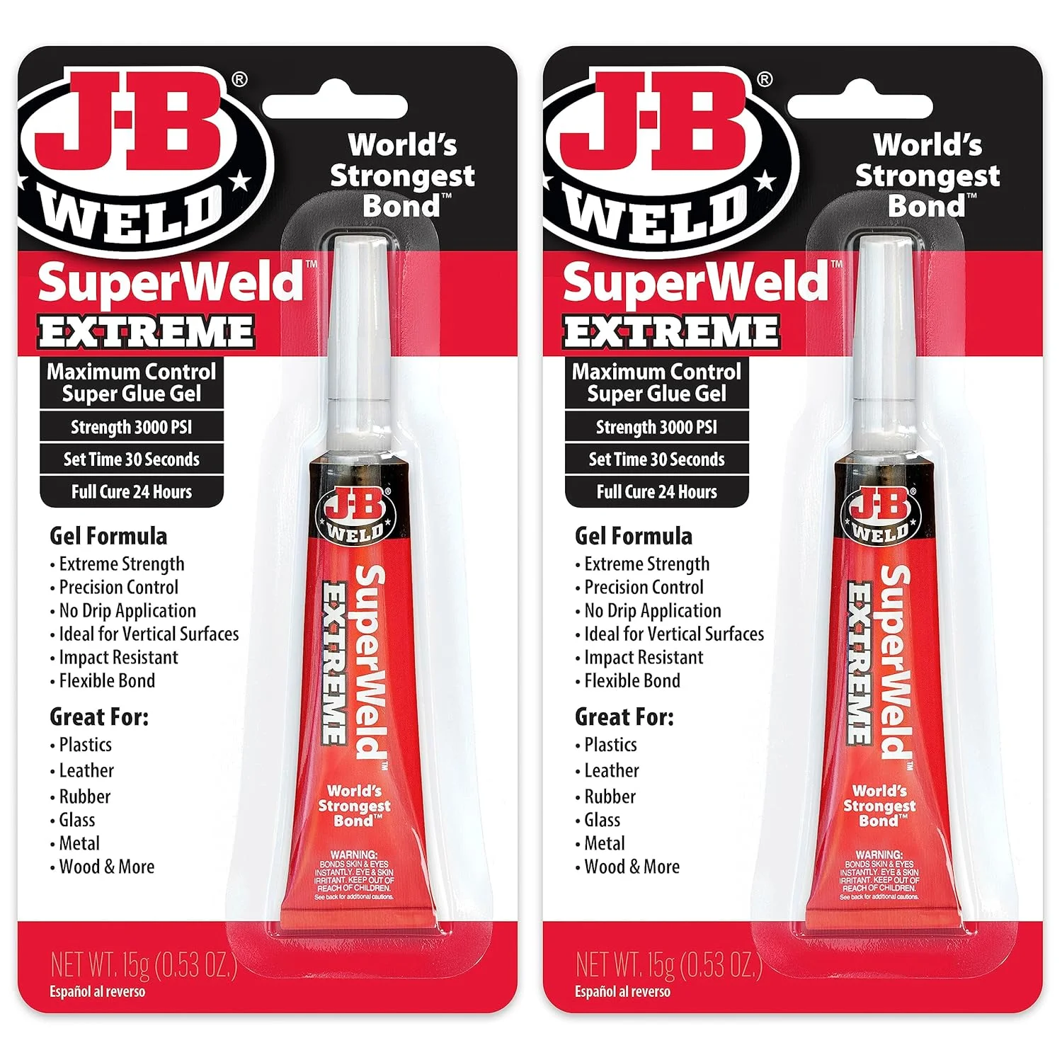 چسب ژله ای فوری جی-بی ولد مدل SuperWeld Extreme، بسته 2 عددی 15 گرمی