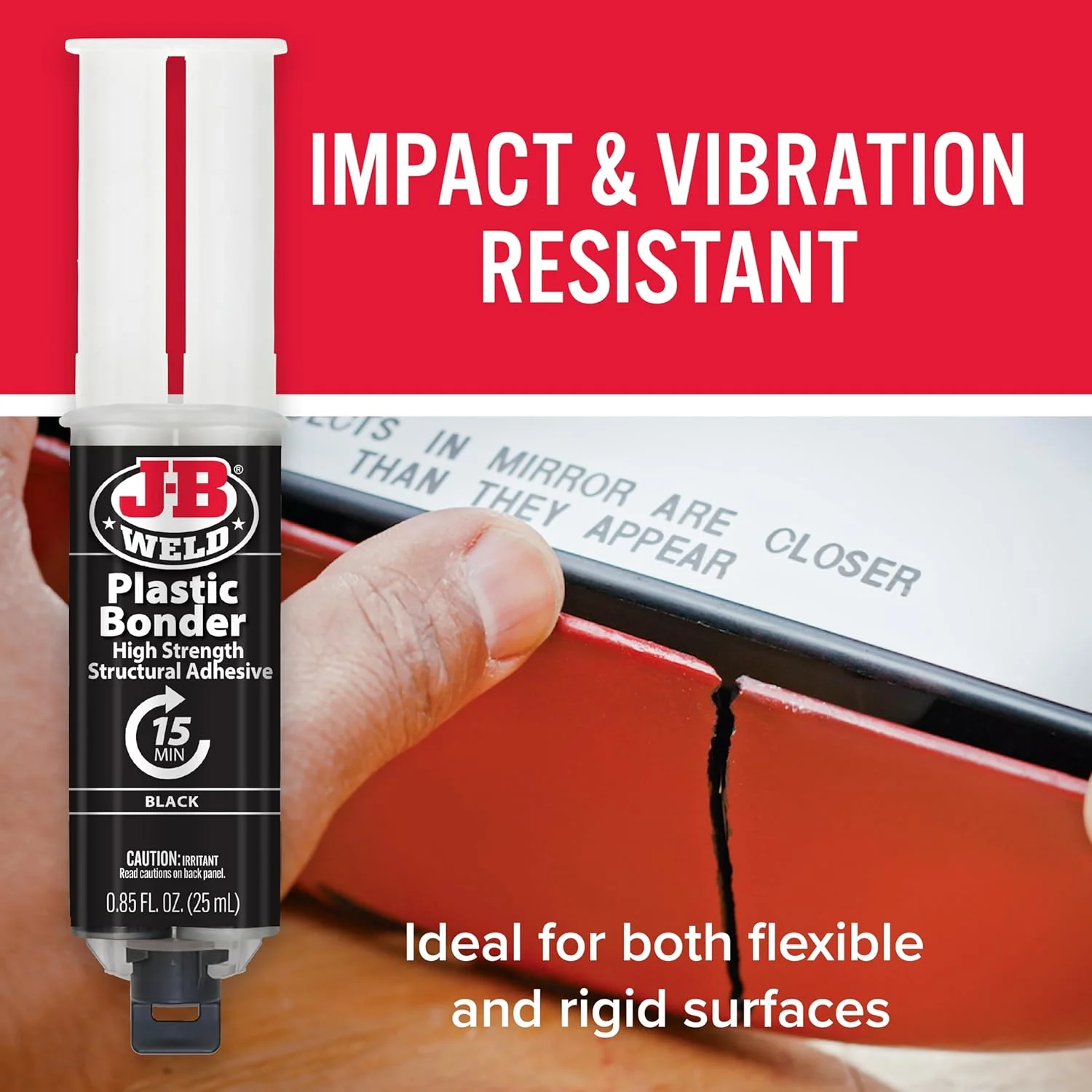 چسب دوقلو پلاستیک جی-بی ولد 50139، چسب پانل بدنه و پرکننده شکاف - مشکی - 25 میلی لیتر