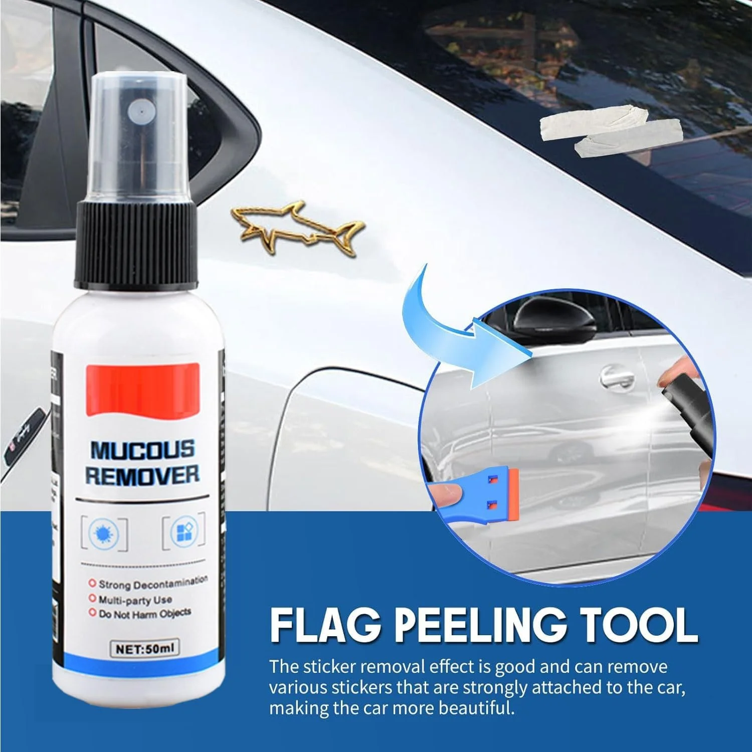 محلول پاک کننده چسب چند منظوره Kiuiom، اسپری پاک کننده مواد چسبنده، 50 میلی لیتر، پاک کننده سریع چسب، پاک کننده برچسب چسبنده، پاک کننده چسب فیلم پنجره برای سطوح مختلف