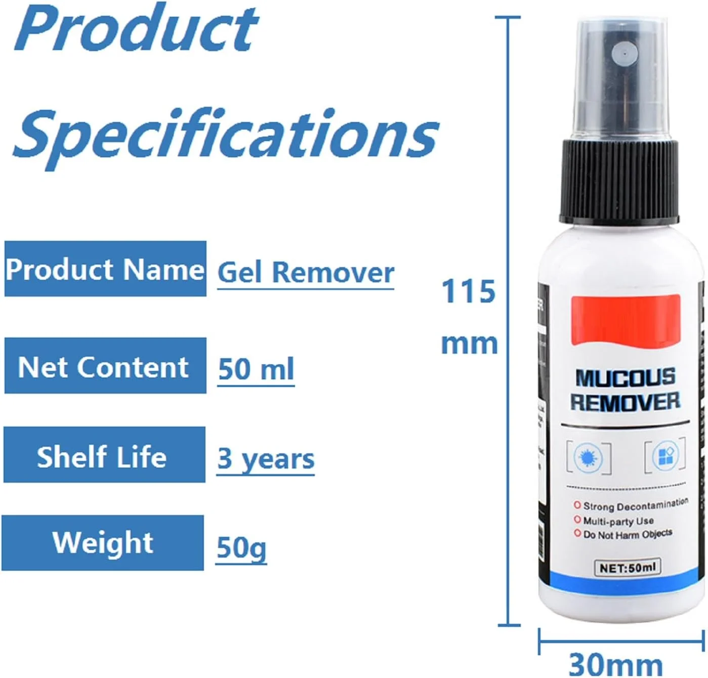 محلول پاک کننده چسب چند منظوره Kiuiom، اسپری پاک کننده مواد چسبنده، 50 میلی لیتر، پاک کننده سریع چسب، پاک کننده برچسب چسبنده، پاک کننده چسب فیلم پنجره برای سطوح مختلف