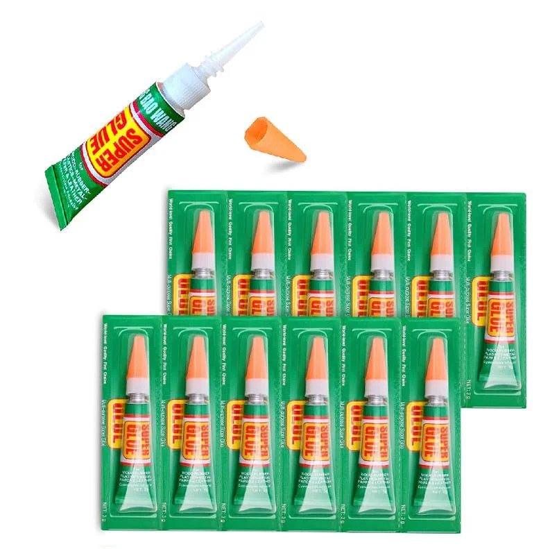 چسب فوق العاده LBOYLOVE - چسب شفاف و قوی یکبار مصرف برای خشک شدن سریع، مناسب برای چوب، لاستیک، چرم، پلاستیک، فلز، جواهرات بدلیجات، صنایع دستی DIY (12*3 گرم)