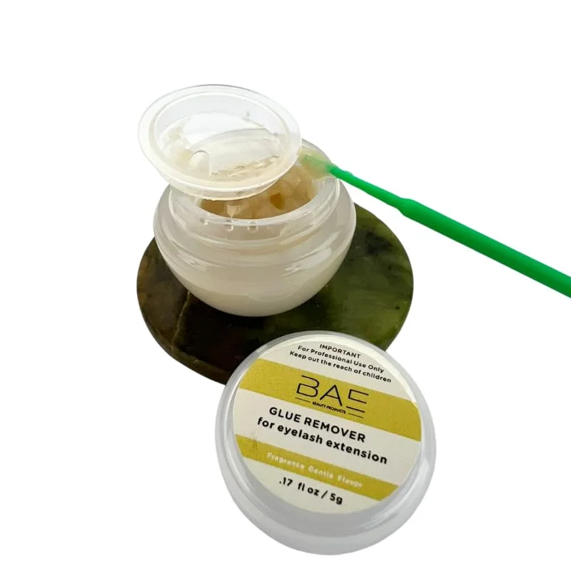 محلول پاک کننده چسب مژه 5 گرمی - پاک کننده حرفه ای اکستنشن مژه - فرمول کرمی سریع و ملایم - ایمن برای مژه های طبیعی - بدون عطر - 5 گرم