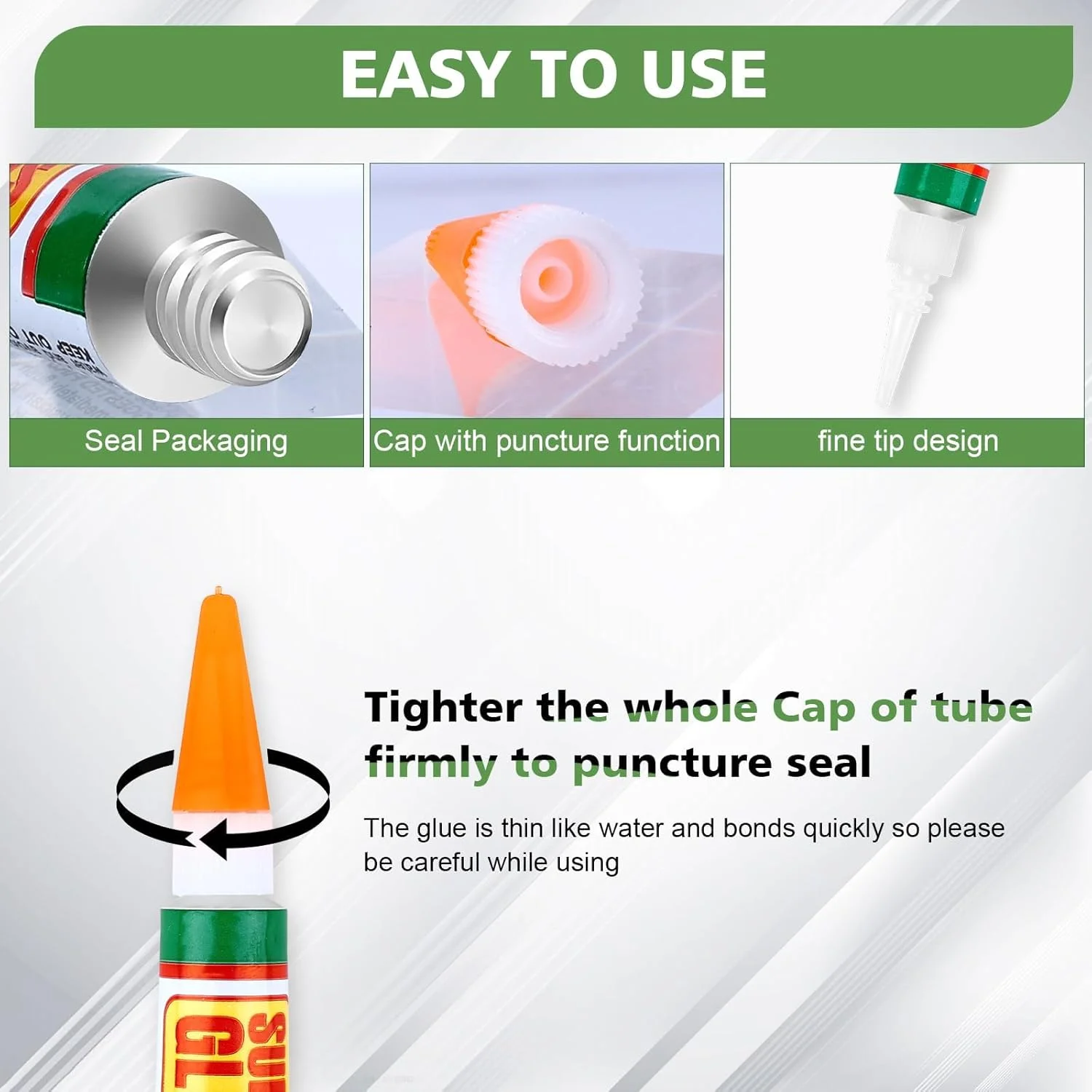 چسب فوق العاده LBOYLOVE - چسب شفاف و قوی یکبار مصرف برای خشک شدن سریع، مناسب برای چوب، لاستیک، چرم، پلاستیک، فلز، جواهرات بدلیجات، صنایع دستی DIY (12*3 گرم) چسب فوق العاده LBOYLOVE - چسب شفاف و قوی یکبار مصرف برای خشک شدن سریع، مناسب برای چوب، لاستیک، چرم، پلاستیک، فلز، جواهرات بدلیجات، صنایع دستی DIY (12*3 گرم)