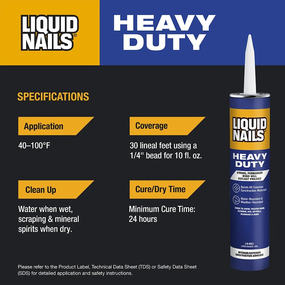 چسب ساختمانی سنگین LIQUID NAILS LN-903 (295 میلی لیتر) چسب ساختمانی سنگین LIQUID NAILS LN-903 (295 میلی لیتر)