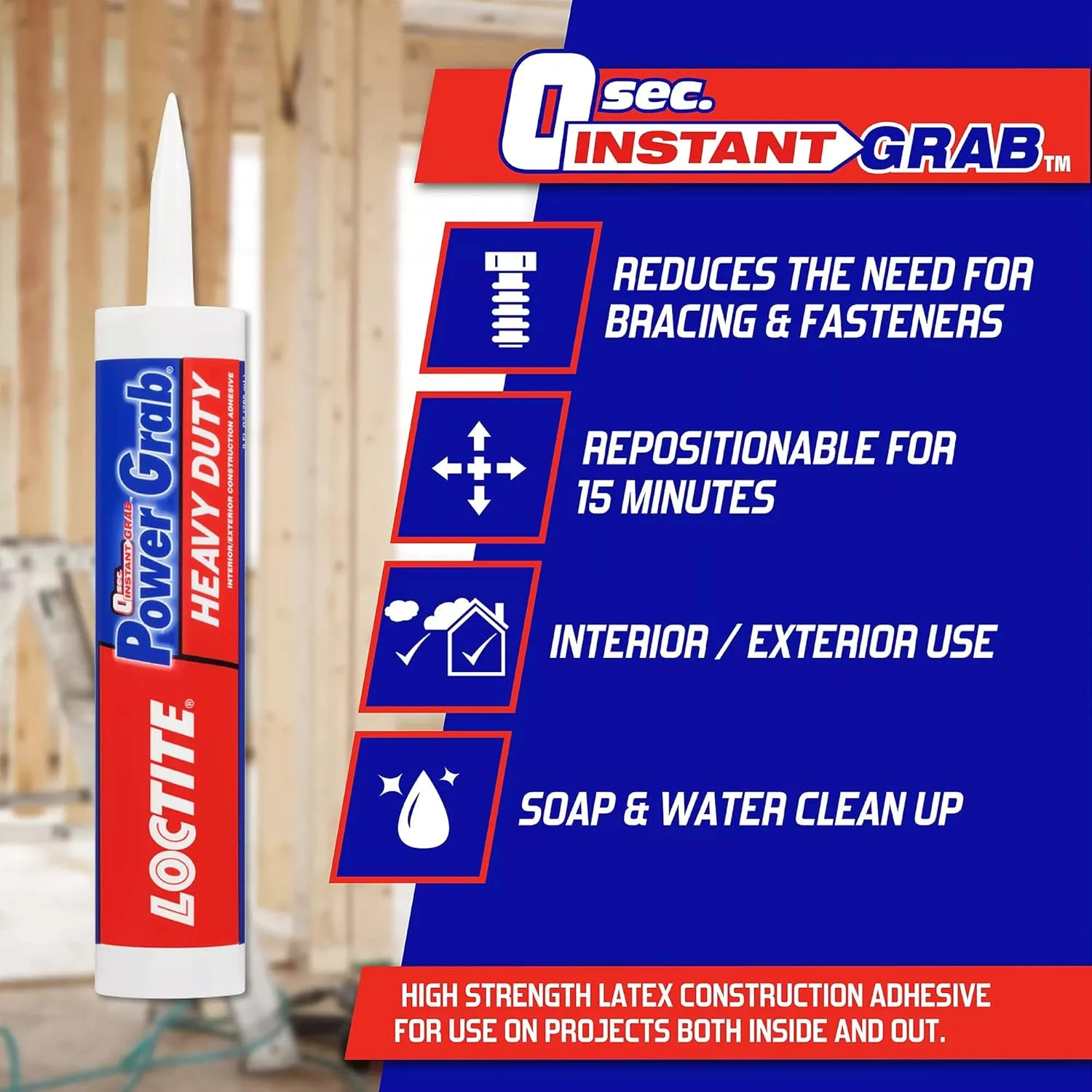 چسب ساختمانی سنگین LOCTITE HENKEL CORPORATION 2032666، 9 اونس، بسته 1 عددی، سفید چسب ساختمانی سنگین LOCTITE HENKEL CORPORATION 2032666، 9 اونس، بسته 1 عددی، سفید