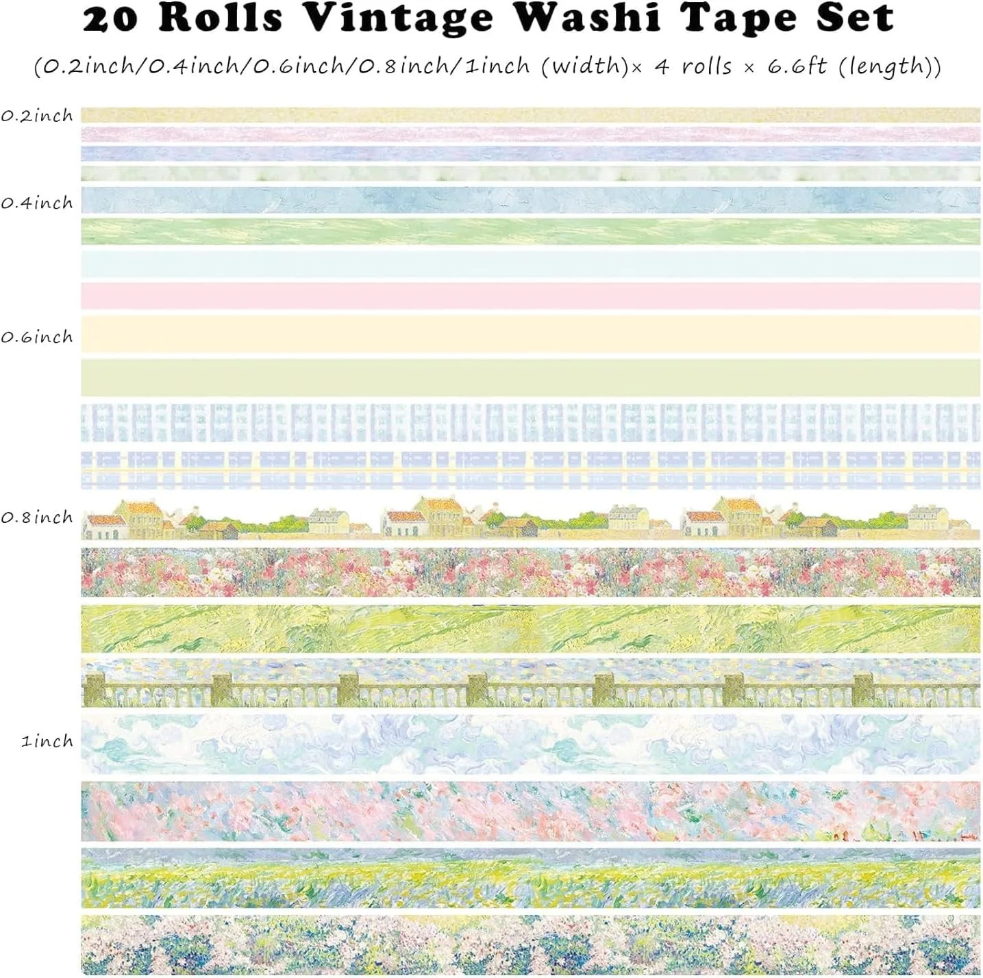 مجموعه ۲۰ عددی نوار چسب واشی طرح قدیمی Lonimia، مناسب برای دفترچه خاطرات، پلنر، کاردستی، دکوراسیون DIY و بسته بندی هدیه (مونه) مجموعه ۲۰ عددی نوار چسب واشی طرح قدیمی Lonimia، مناسب برای دفترچه خاطرات، پلنر، کاردستی، دکوراسیون DIY و بسته بندی هدیه (مونه)