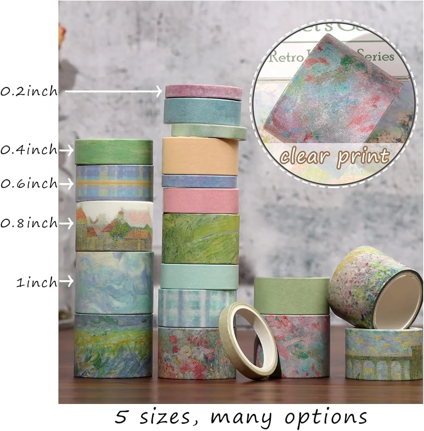 مجموعه ۲۰ عددی نوار چسب واشی طرح قدیمی Lonimia، مناسب برای دفترچه خاطرات، پلنر، کاردستی، دکوراسیون DIY و بسته بندی هدیه (مونه) مجموعه ۲۰ عددی نوار چسب واشی طرح قدیمی Lonimia، مناسب برای دفترچه خاطرات، پلنر، کاردستی، دکوراسیون DIY و بسته بندی هدیه (مونه)