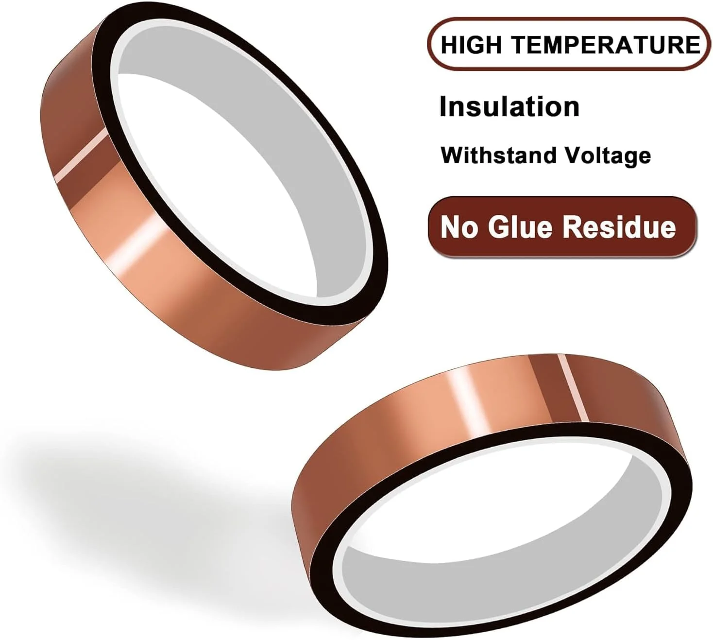 دو حلقه نوار حرارتی Lonimia، 10 میلی متر در 33 متر، نوار مقاوم در برابر حرارت، نوار انتقال حرارت، بدون اثر چسب دو حلقه نوار حرارتی Lonimia، 10 میلی متر در 33 متر، نوار مقاوم در برابر حرارت، نوار انتقال حرارت، بدون اثر چسب