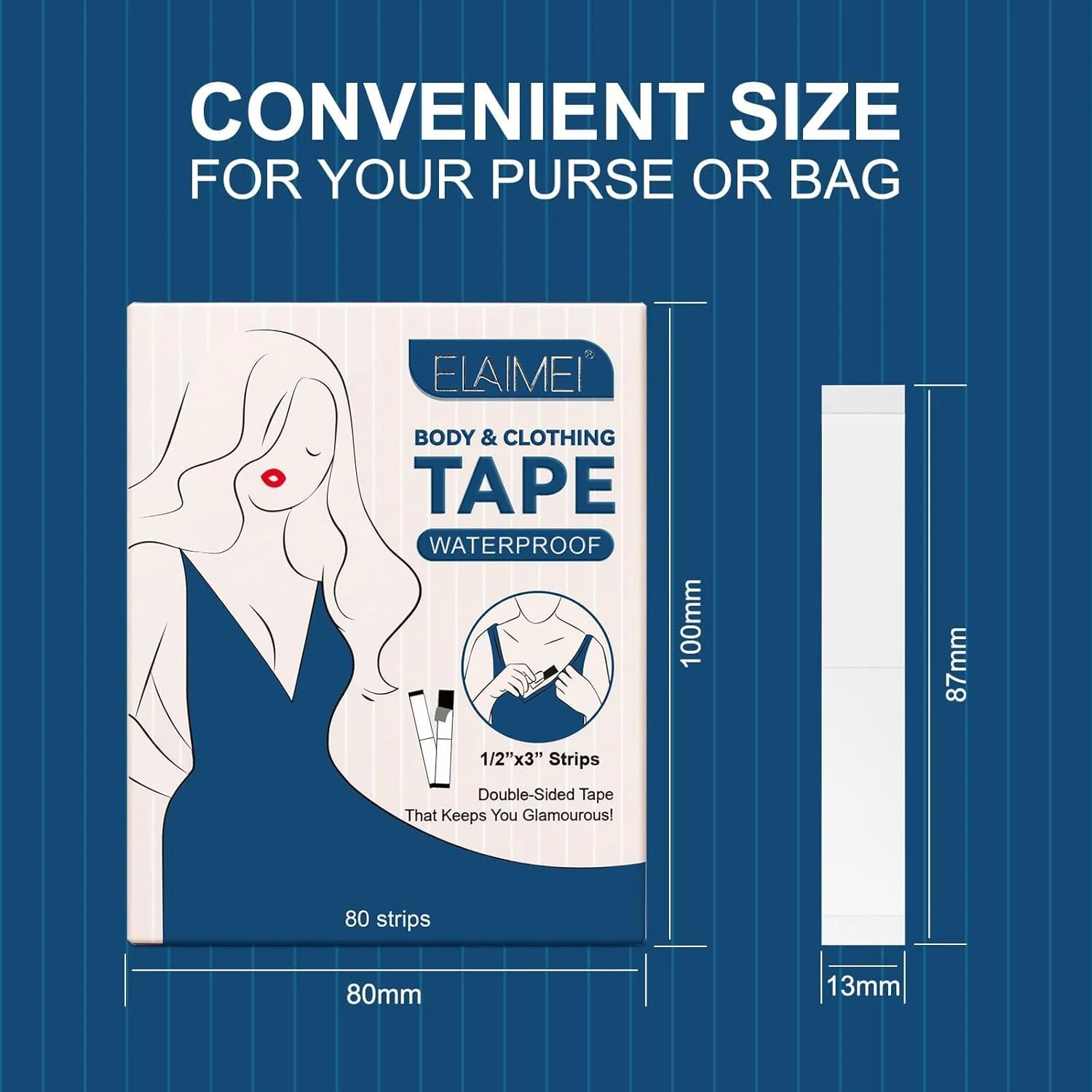 چسب دو طرفه MAKINGTEC برای لباس و بدن، چسبندگی قوی روی پوست و پارچه، نوار شفاف برای انواع رنگ پوست و پارچه (80 عدد) چسب دو طرفه MAKINGTEC برای لباس و بدن، چسبندگی قوی روی پوست و پارچه، نوار شفاف برای انواع رنگ پوست و پارچه (80 عدد)