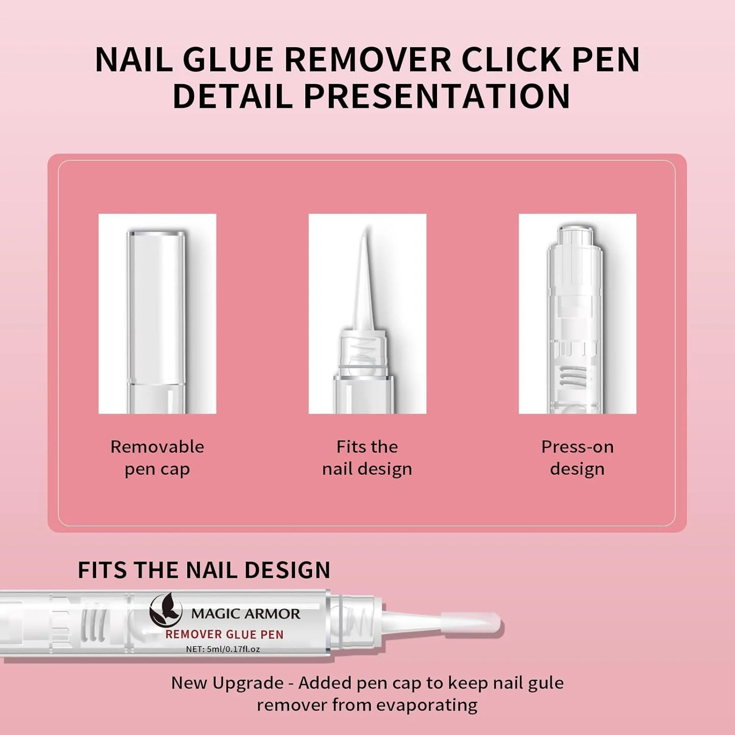 چسب ژل ناخن نیمه جامد 15 گرمی MAGIC ARMOR به همراه قلم پاک کننده 5 میلی لیتری، چسب فوق العاده برای ناخن های مصنوعی، بدون نیاز به نور UV، ماندگاری طولانی، طراحی قلم حذف 3 در 1 چسب ژل ناخن نیمه جامد 15 گرمی MAGIC ARMOR به همراه قلم پاک کننده 5 میلی لیتری، چسب فوق العاده برای ناخن های مصنوعی، بدون نیاز به نور UV، ماندگاری طولانی، طراحی قلم حذف 3 در 1