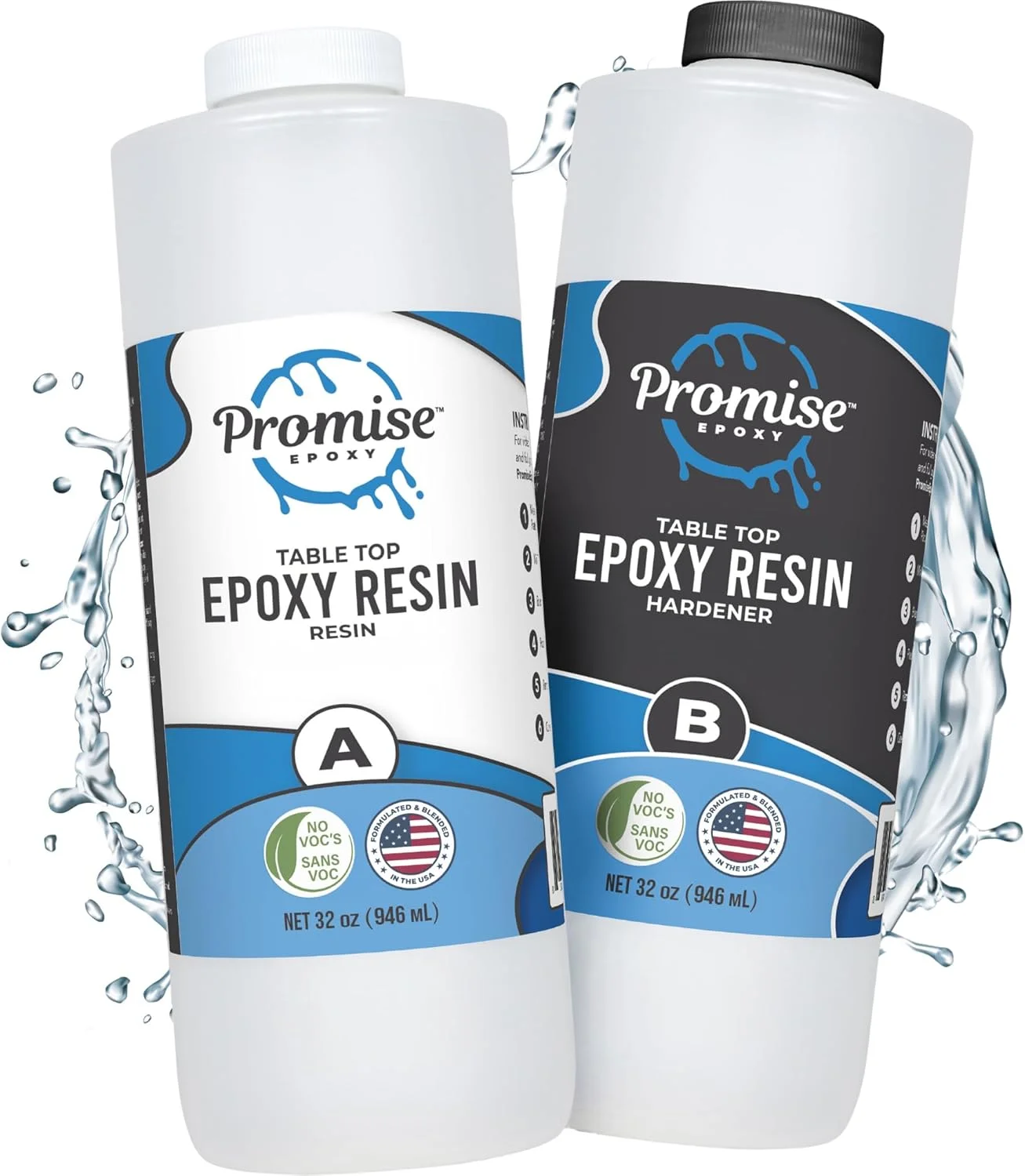 پوشش رزین اپوکسی شفاف برای میز و سطوح چوبی - کیت 2 کوارتی پوشش رزین اپوکسی شفاف برای میز و سطوح چوبی - کیت 2 کوارتی