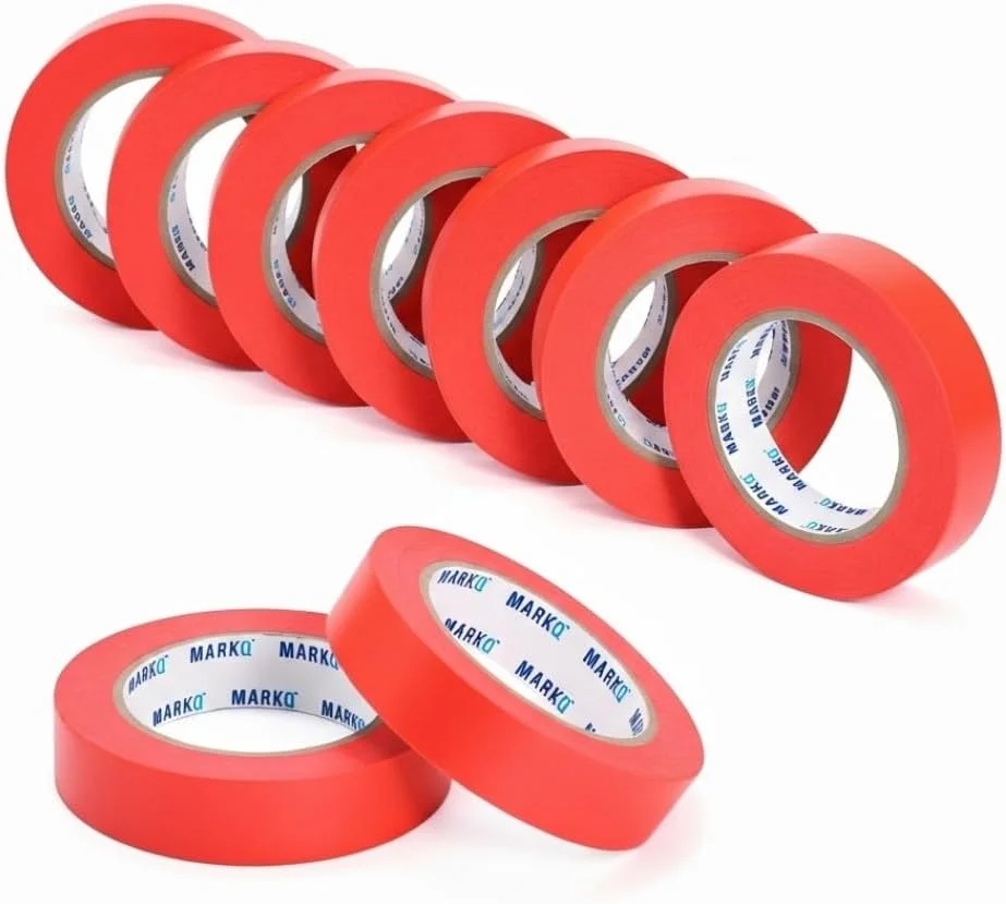 نوار چسب کاغذی مارک کیو، ۲.۵ سانتی متر در ۱۸ متر - نوار نقاشی قرمز برای رنگ آمیزی، کاردستی، برچسب زدن، پروژه های خودت انجام بده و بهبود خانه - جدا سازی آسان، چسبندگی قوی، بدون اثر چسب (۹ عددی) نوار چسب کاغذی مارک کیو، ۲.۵ سانتی متر در ۱۸ متر - نوار نقاشی قرمز برای رنگ آمیزی، کاردستی، برچسب زدن، پروژه های خودت انجام بده و بهبود خانه - جدا سازی آسان، چسبندگی قوی، بدون اثر چسب (۹ عددی)