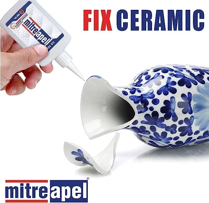 چسب فوری میتر اپل AC 200 - چسب سوپر CA (AC200) به همراه فعال کننده چسب اسپری (CA 100) - برای چوب، پلاستیک، فلز، چرم، سرامیک - چسب سیانواکریلات برای کاردستی و ساختمان (1 بسته)