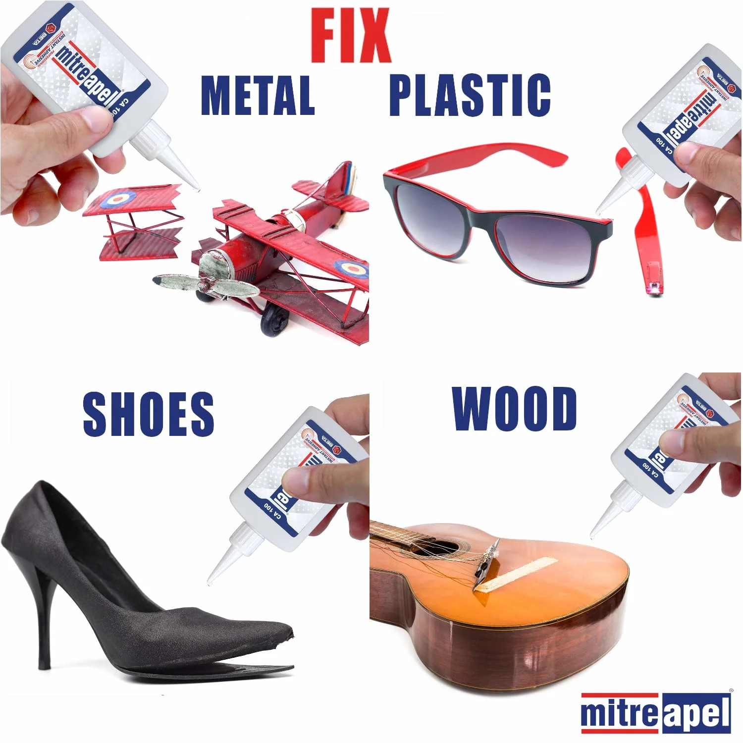 چسب قطره ای سوپر CA میتر اپل (100 گرم) به همراه اسپری فعال کننده چسب (400 میلی لیتر)، چسب قطره ای سیانواکریلات برای پلاستیک، شیشه، سرامیک، کارهای DIY، پرینت سه بعدی به همراه سری های سوزنی - 1 بسته چسب قطره ای سوپر CA میتر اپل (100 گرم) به همراه اسپری فعال کننده چسب (400 میلی لیتر)، چسب قطره ای سیانواکریلات برای پلاستیک، شیشه، سرامیک، کارهای DIY، پرینت سه بعدی به همراه سری های سوزنی - 1 بسته