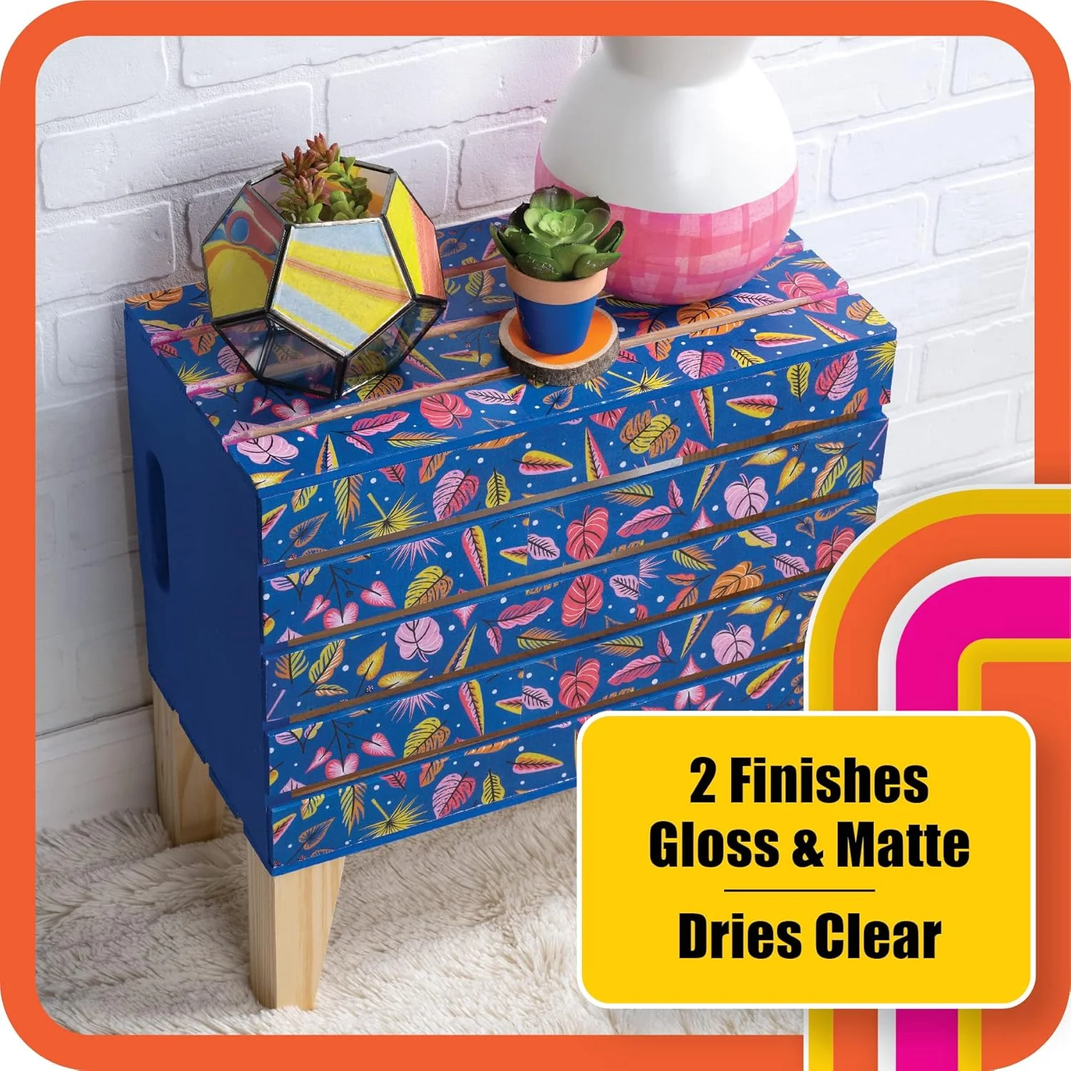 ست کامل دکوپاژ ماد پاج - دو بطری 473 میلی لیتری چسب/سیلر پایه آب (پرداخت مات و براق) به همراه ست 4 عددی قلم مو فومی، شفاف ست کامل دکوپاژ ماد پاج - دو بطری 473 میلی لیتری چسب/سیلر پایه آب (پرداخت مات و براق) به همراه ست 4 عددی قلم مو فومی، شفاف