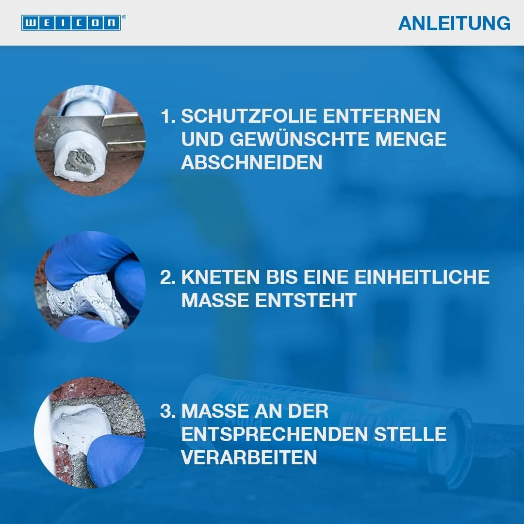 چسب تعمیراتی چند منظوره Weicon | 115 گرم | محصولی همه کاره برای تعمیرات سریع، بادوام، الاستیک و بدون انقباض چسب تعمیراتی چند منظوره Weicon | 115 گرم | محصولی همه کاره برای تعمیرات سریع، بادوام، الاستیک و بدون انقباض