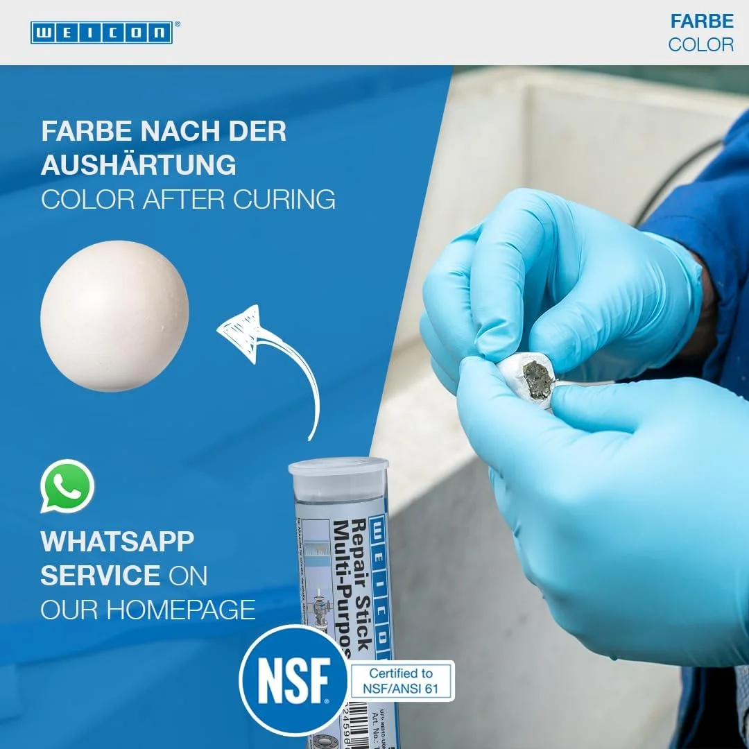 چسب تعمیراتی چند منظوره Weicon | 115 گرم | محصولی همه کاره برای تعمیرات سریع، بادوام، الاستیک و بدون انقباض چسب تعمیراتی چند منظوره Weicon | 115 گرم | محصولی همه کاره برای تعمیرات سریع، بادوام، الاستیک و بدون انقباض