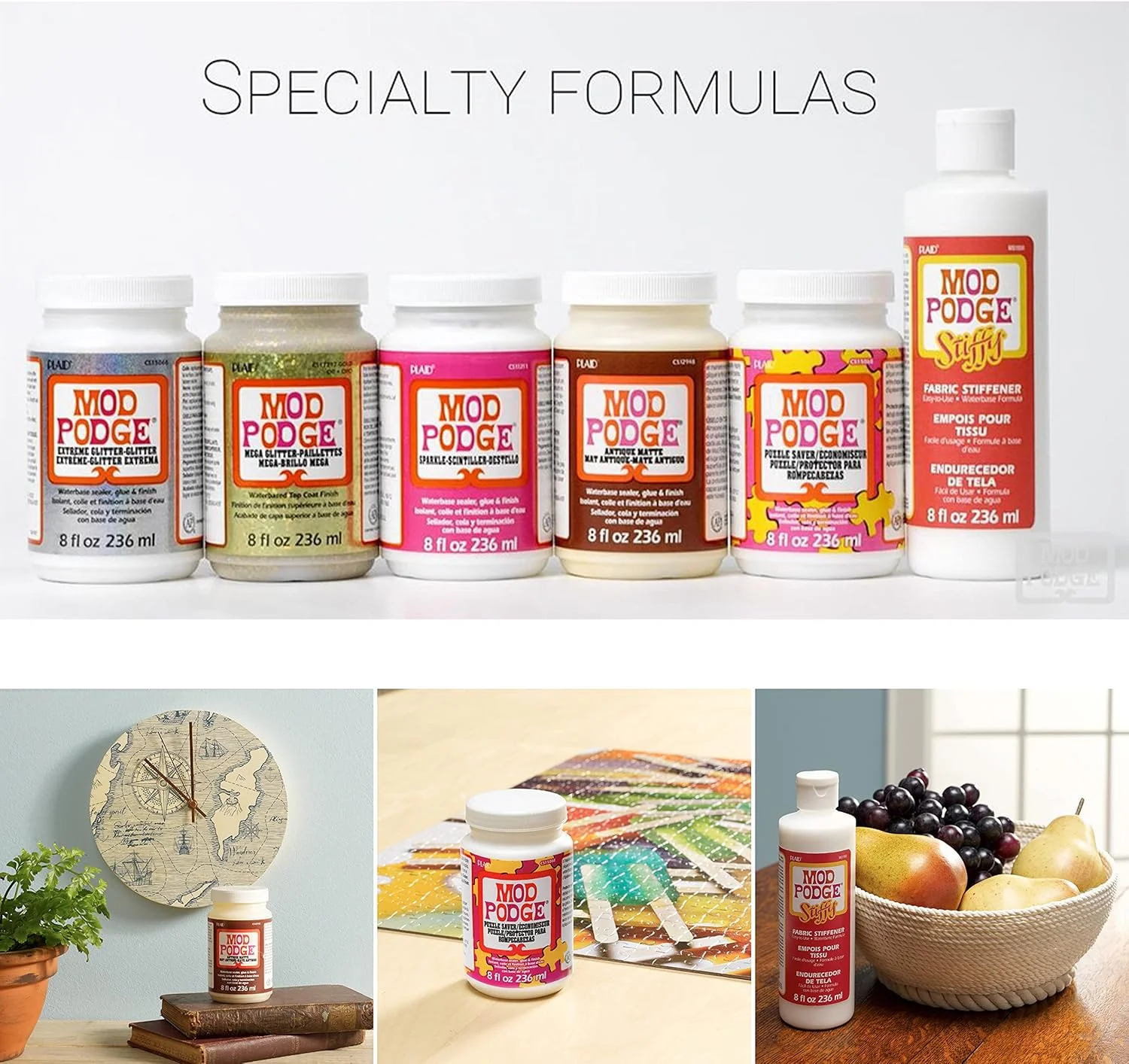 چسب نگهدارنده پازل Mod Podge (حجم 236 میلیلیتر)، CS15068، سفید چسب نگهدارنده پازل Mod Podge (حجم 236 میلیلیتر)، CS15068، سفید