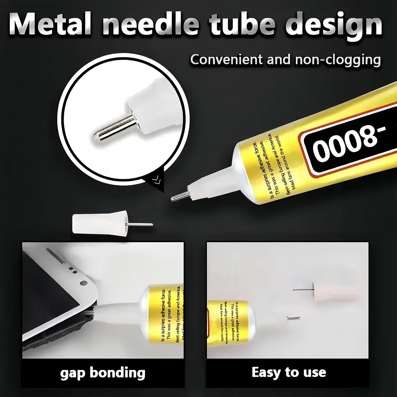 چسب فوق العاده E8000، 15 میلی لیتر، چسب ضد آب چند منظوره برای تعمیر تلفن، جواهرات، چرم، پلاستیک، سرامیک و پروژه های صنایع دستی DIY (2 عدد) چسب فوق العاده E8000، 15 میلی لیتر، چسب ضد آب چند منظوره برای تعمیر تلفن، جواهرات، چرم، پلاستیک، سرامیک و پروژه های صنایع دستی DIY (2 عدد)