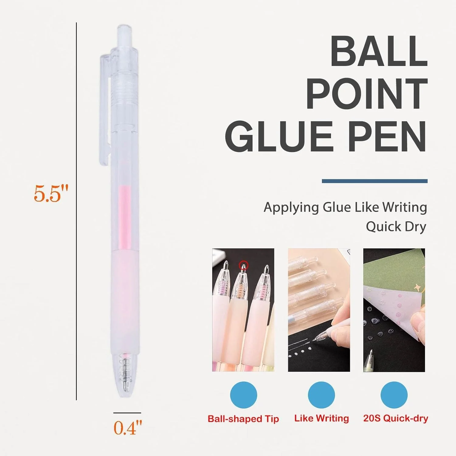 قلم چسب توپی NALACAL - استفاده از چسب مانند نوشتن، استفاده دقیق و آسان برای کودکان، قلم چسب خشک شونده سریع برای کاردستی، اسکرپ بوک، کارت سازی، لوازم کاردستی مدرسه کودکان قلم چسب توپی NALACAL - استفاده از چسب مانند نوشتن، استفاده دقیق و آسان برای کودکان، قلم چسب خشک شونده سریع برای کاردستی، اسکرپ بوک، کارت سازی، لوازم کاردستی مدرسه کودکان