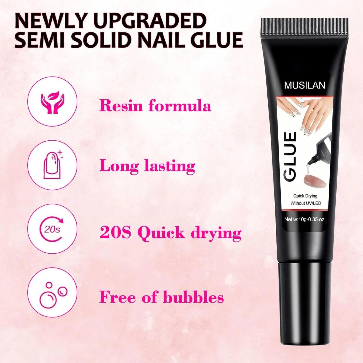 چسب ناخن ژلی محکم به همراه قلم پاک کننده چسب ناخن 6 میلی لیتری، چسب ناخن فوق العاده قوی برای ناخن مصنوعی، خشک شدن سریع، بدون نیاز به لامپ UV، طراحی قلم حذف کننده 3 در 1 چسب ناخن ژلی محکم به همراه قلم پاک کننده چسب ناخن 6 میلی لیتری، چسب ناخن فوق العاده قوی برای ناخن مصنوعی، خشک شدن سریع، بدون نیاز به لامپ UV، طراحی قلم حذف کننده 3 در 1