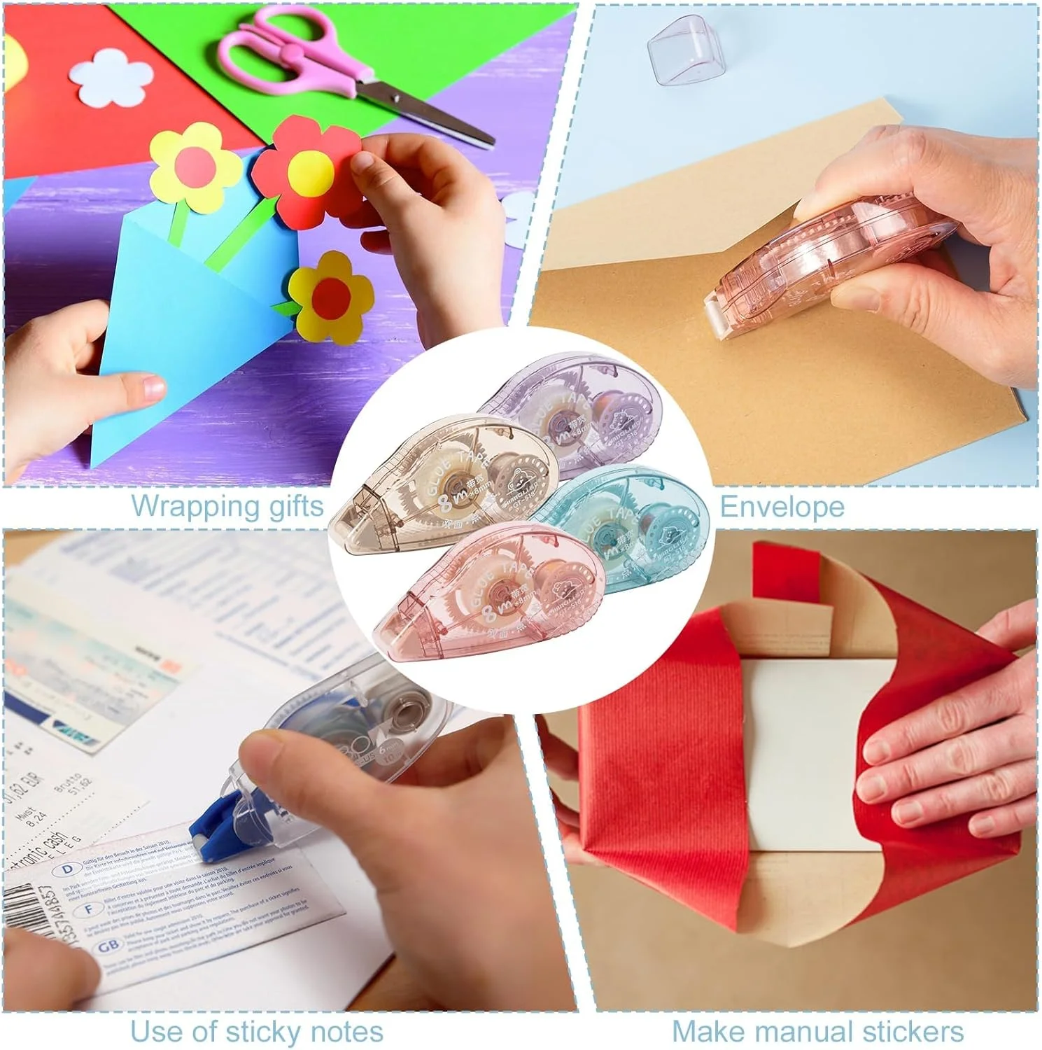 غلتک چسب دو طرفه Muyaps بسته 4 عددی، لوازم اسکرپ بوک، غلتک چسب برای صنایع دستی، نوار چسب دو طرفه برای اسکرپ بوکینگ، لوازم اداری مدرسه خانگی (4 عدد، (0.31 اینچ X 26.25 فوت)) غلتک چسب دو طرفه Muyaps بسته 4 عددی، لوازم اسکرپ بوک، غلتک چسب برای صنایع دستی، نوار چسب دو طرفه برای اسکرپ بوکینگ، لوازم اداری مدرسه خانگی (4 عدد، (0.31 اینچ X 26.25 فوت))