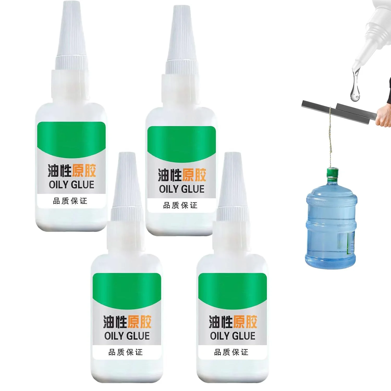 چسب جهانی روغنی، 50 گرمی، ضد آب، قوی و چند منظوره برای سرامیک، کاشی، مرمر، بتن، چوب و موارد دیگر، بدون نیاز به میخ (4 عدد)