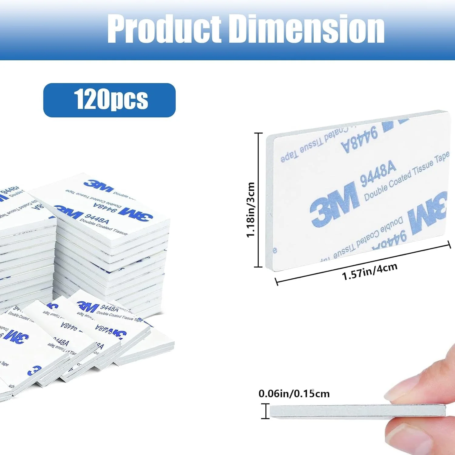 چسب دو طرفه Occewoker، 120 عدد چسب فوم دو طرفه مستطیلی، چسب دو طرفه برای دیوار، شیشه، چوب، فرش، عکس (سفید) چسب دو طرفه Occewoker، 120 عدد چسب فوم دو طرفه مستطیلی، چسب دو طرفه برای دیوار، شیشه، چوب، فرش، عکس (سفید)
