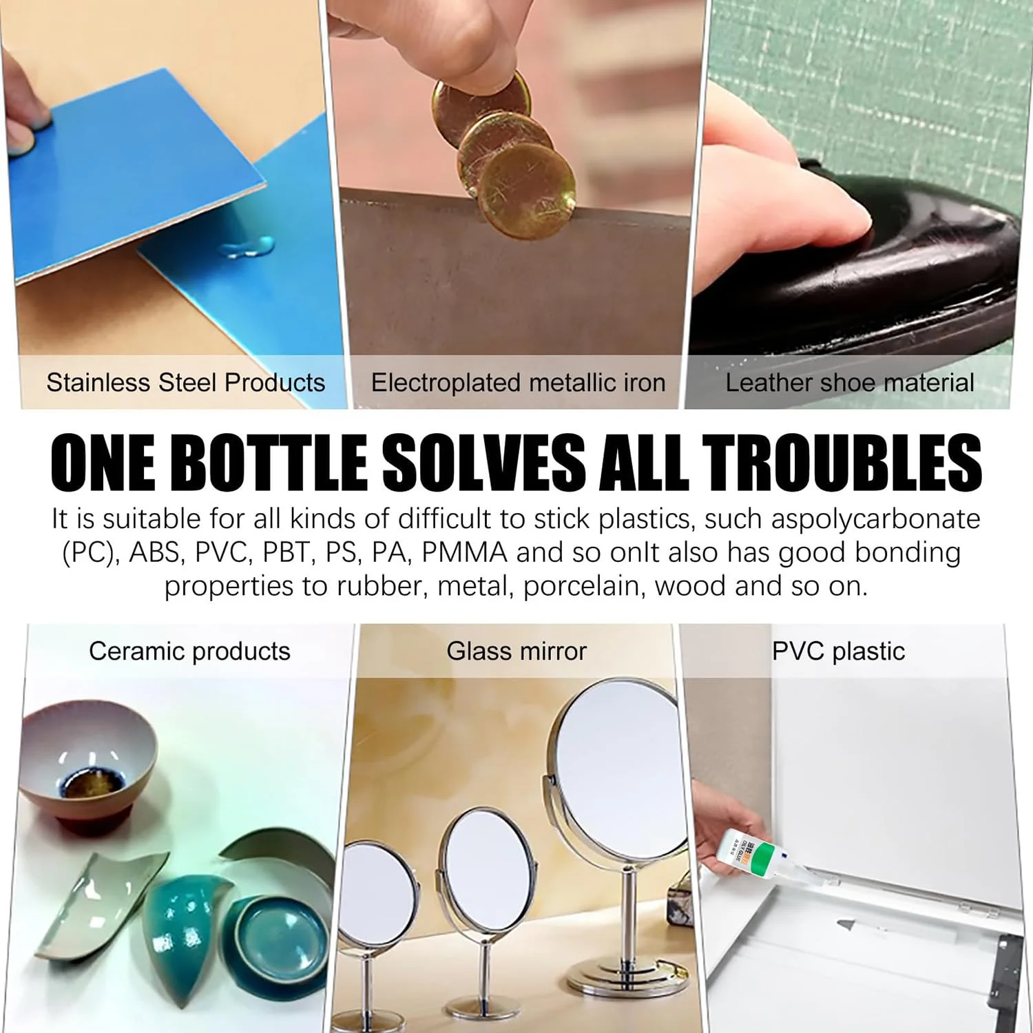 چسب جهانی روغنی، 50 گرمی، ضد آب، قوی و چند منظوره برای سرامیک، کاشی، مرمر، بتن، چوب و موارد دیگر، بدون نیاز به میخ (4 عدد) چسب جهانی روغنی، 50 گرمی، ضد آب، قوی و چند منظوره برای سرامیک، کاشی، مرمر، بتن، چوب و موارد دیگر، بدون نیاز به میخ (4 عدد)