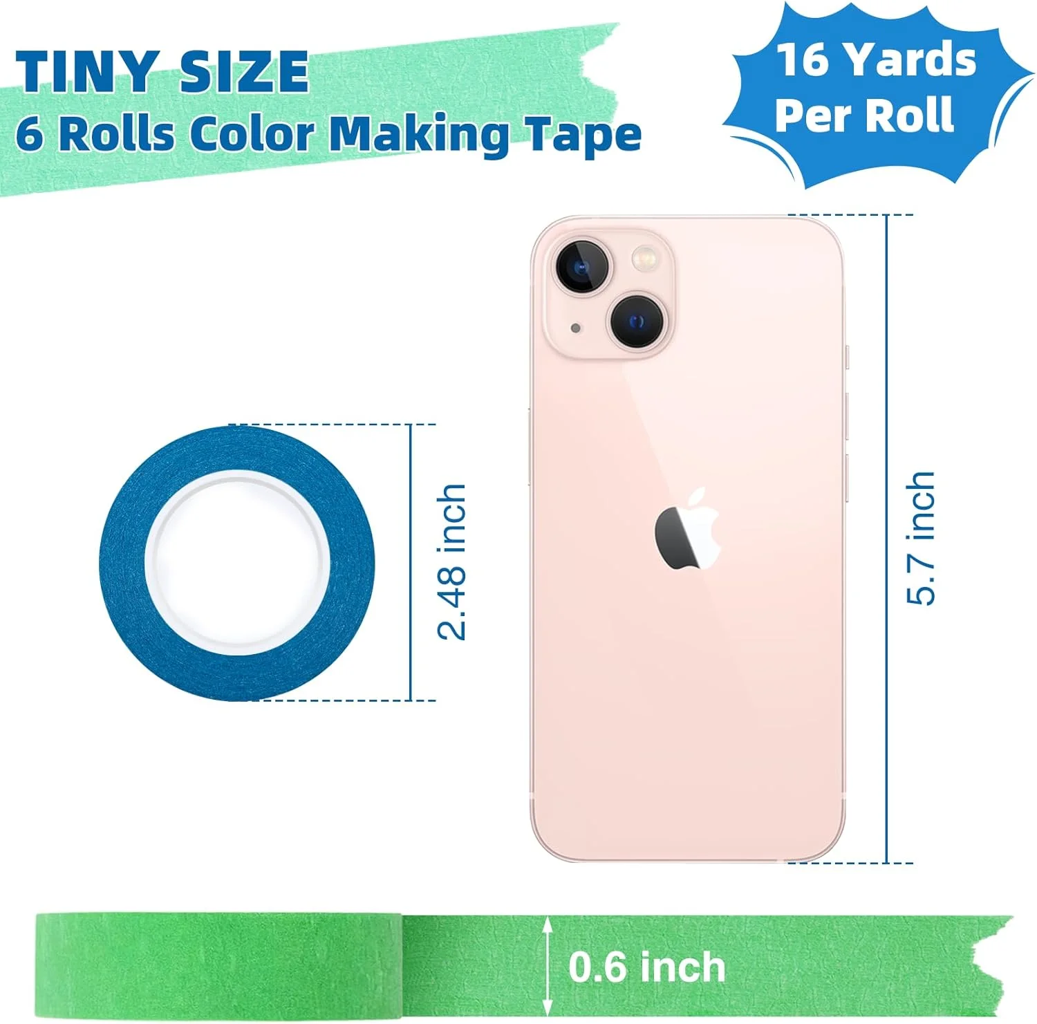 نوار چسب کاغذی رنگی OWLKELA، ۱۲ رول، هر رول ۱۴.۶ متر، نوار نقاشی رنگین کمانی، نوار هنری، نوار برچسب زنی، نوار کاغذی برای دفتر خاطرات، تزئینات مهمانی، کاردستی DIY