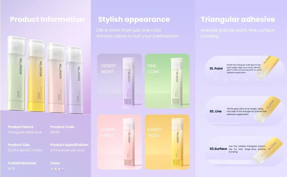 بسته 4 عددی چسب ماتیکی زیبا، چسب ماتیکی سفید چند منظوره، چسب ماتیکی قابل شستشو - ایده آل برای کاردستی های دانش آموزان مدرسه و لوازم اداری بسته 4 عددی چسب ماتیکی زیبا، چسب ماتیکی سفید چند منظوره، چسب ماتیکی قابل شستشو - ایده آل برای کاردستی های دانش آموزان مدرسه و لوازم اداری