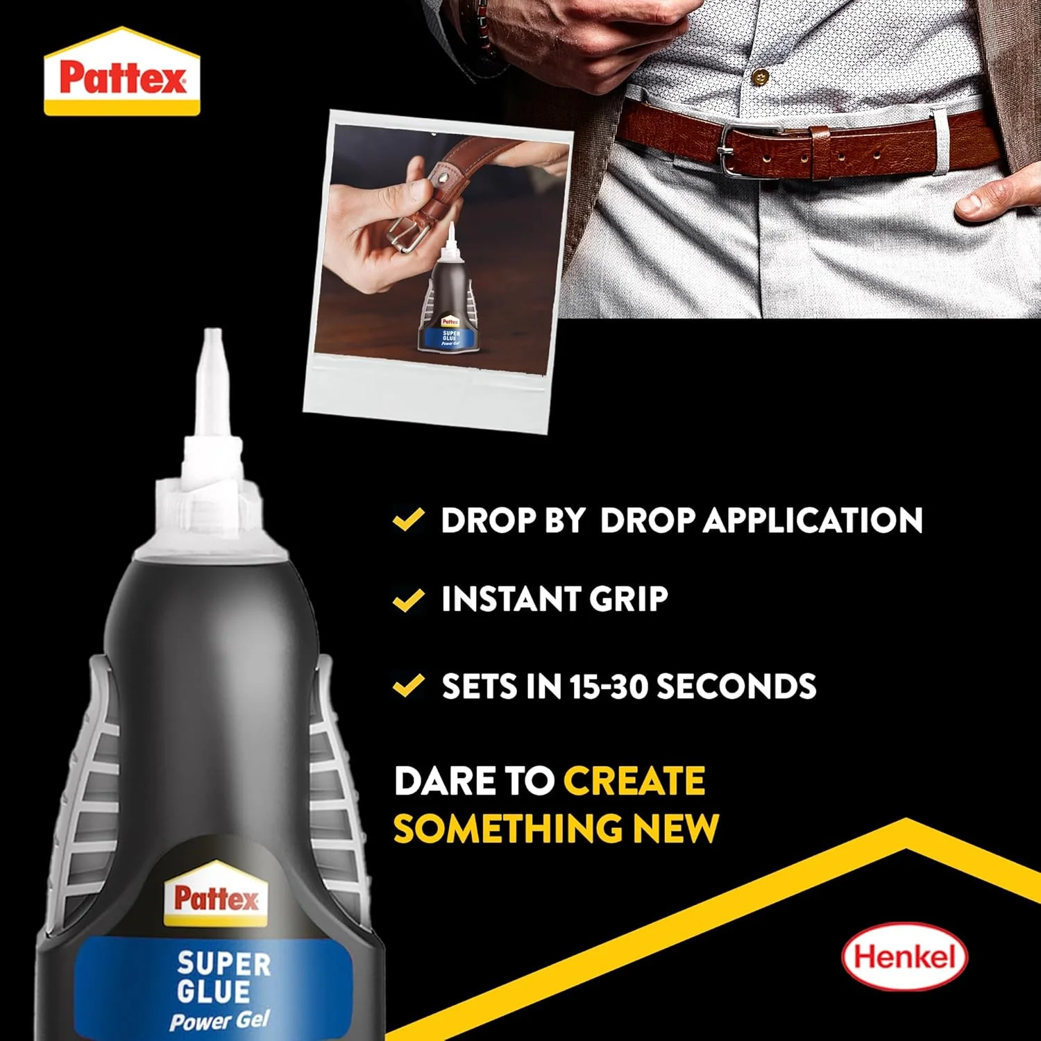 چسب قطره ای ژله ای کنترل پاتکس | چسب شفاف چند منظوره برای مواد انعطاف پذیر با نازل دقیق | سازگار با فلز، سرامیک، لاستیک، چرم و چوب | قابل شستشو در ماشین ظرفشویی | 3 گرم (بسته 1 عددی) چسب قطره ای ژله ای کنترل پاتکس | چسب شفاف چند منظوره برای مواد انعطاف پذیر با نازل دقیق | سازگار با فلز، سرامیک، لاستیک، چرم و چوب | قابل شستشو در ماشین ظرفشویی | 3 گرم (بسته 1 عددی)