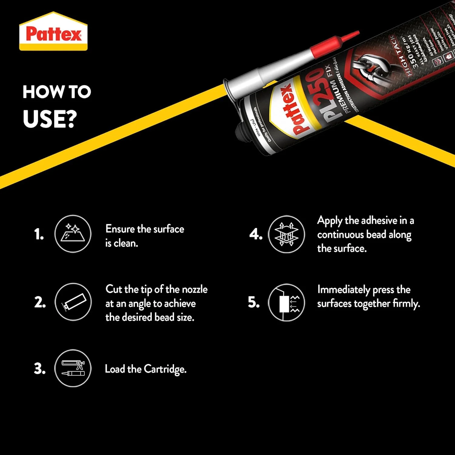 چسب ساختمانی Pattex PL 250 یک چسب ساختمانی حرفه ای بر پایه پلیمر و سیلیکون چند منظوره است. چسب ساختمانی Pattex PL 250 یک چسب ساختمانی حرفه ای بر پایه پلیمر و سیلیکون چند منظوره است.