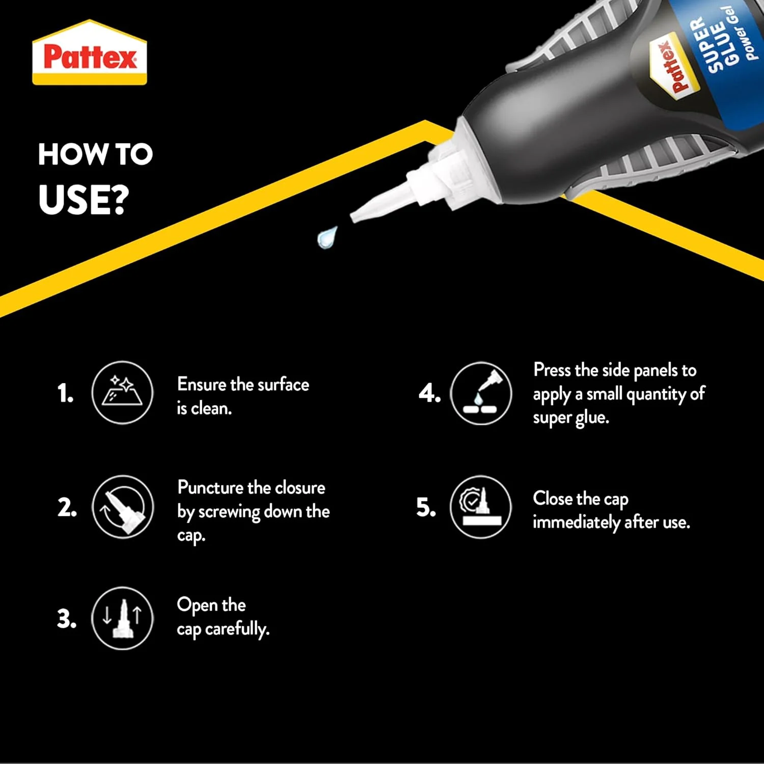 چسب قطره ای ژله ای کنترل پاتکس | چسب شفاف چند منظوره برای مواد انعطاف پذیر با نازل دقیق | سازگار با فلز، سرامیک، لاستیک، چرم و چوب | قابل شستشو در ماشین ظرفشویی | 3 گرم (بسته 1 عددی) چسب قطره ای ژله ای کنترل پاتکس | چسب شفاف چند منظوره برای مواد انعطاف پذیر با نازل دقیق | سازگار با فلز، سرامیک، لاستیک، چرم و چوب | قابل شستشو در ماشین ظرفشویی | 3 گرم (بسته 1 عددی)